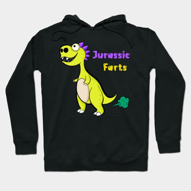 Jurassic Farts Hoodie by Art by Nabes